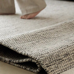 Handwoven Carpet Crafted Only from Natural Materials — A High-Quality Piece Made to Last(Rock)