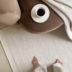 Handwoven Carpet Crafted Only from Natural Materials — A High-Quality Piece Made to Last(Rock)