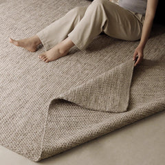 Handwoven Carpet Crafted Only from Natural Materials — A High-Quality Piece Made to Last(Rock)