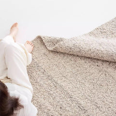 Premium Handwoven Natural Fiber Carpet(Pebble)