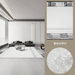 Outstanding Water Resistance! Premium Nordic-Style Waterproof Rug(Seine River)