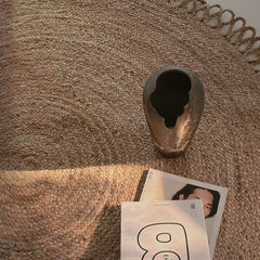 Natural Jute Rug – Summer-Friendly(Sunflower)