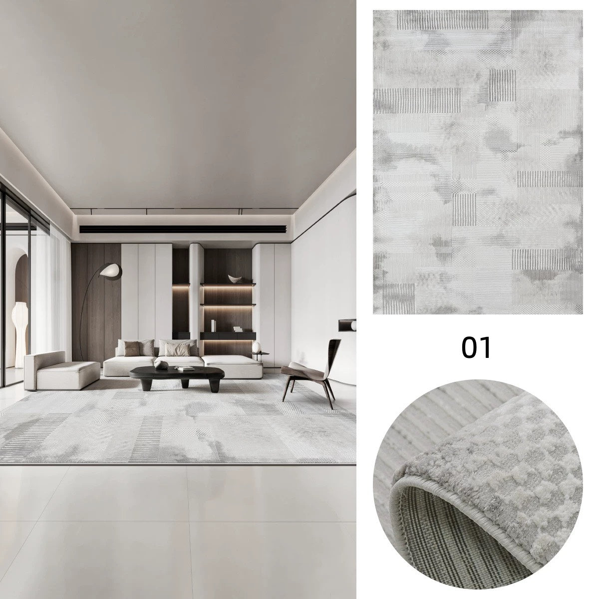 Classic Nordic-Style 3D Wilton Woven Carpet（velvet）