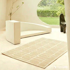 Premium Hand-Tufted Carpet（Cream Top）