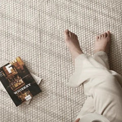 Handwoven Carpet Crafted Only from Natural Materials — A High-Quality Piece Made to Last（Rock）