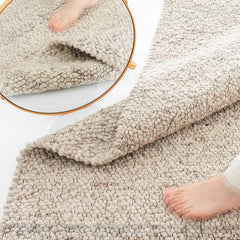 Premium Handwoven Natural Fiber Carpet（Pebble）