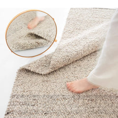 Premium Handwoven Natural Fiber Carpet（Pebble）