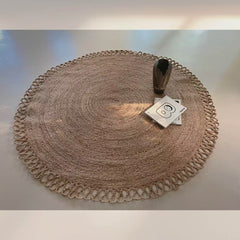 Natural Jute Rug – Summer-Friendly（Sunflower）